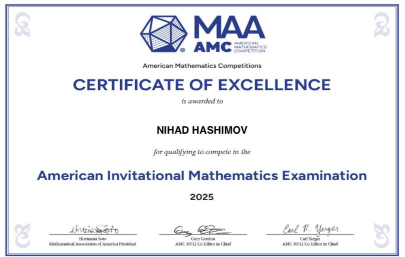 AIME Nihad Hashimov