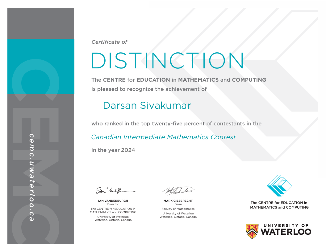 Darsan CIMC Distinction